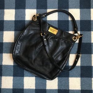 Marc Jacobs Classic Q Hiller Hobo Black Leather